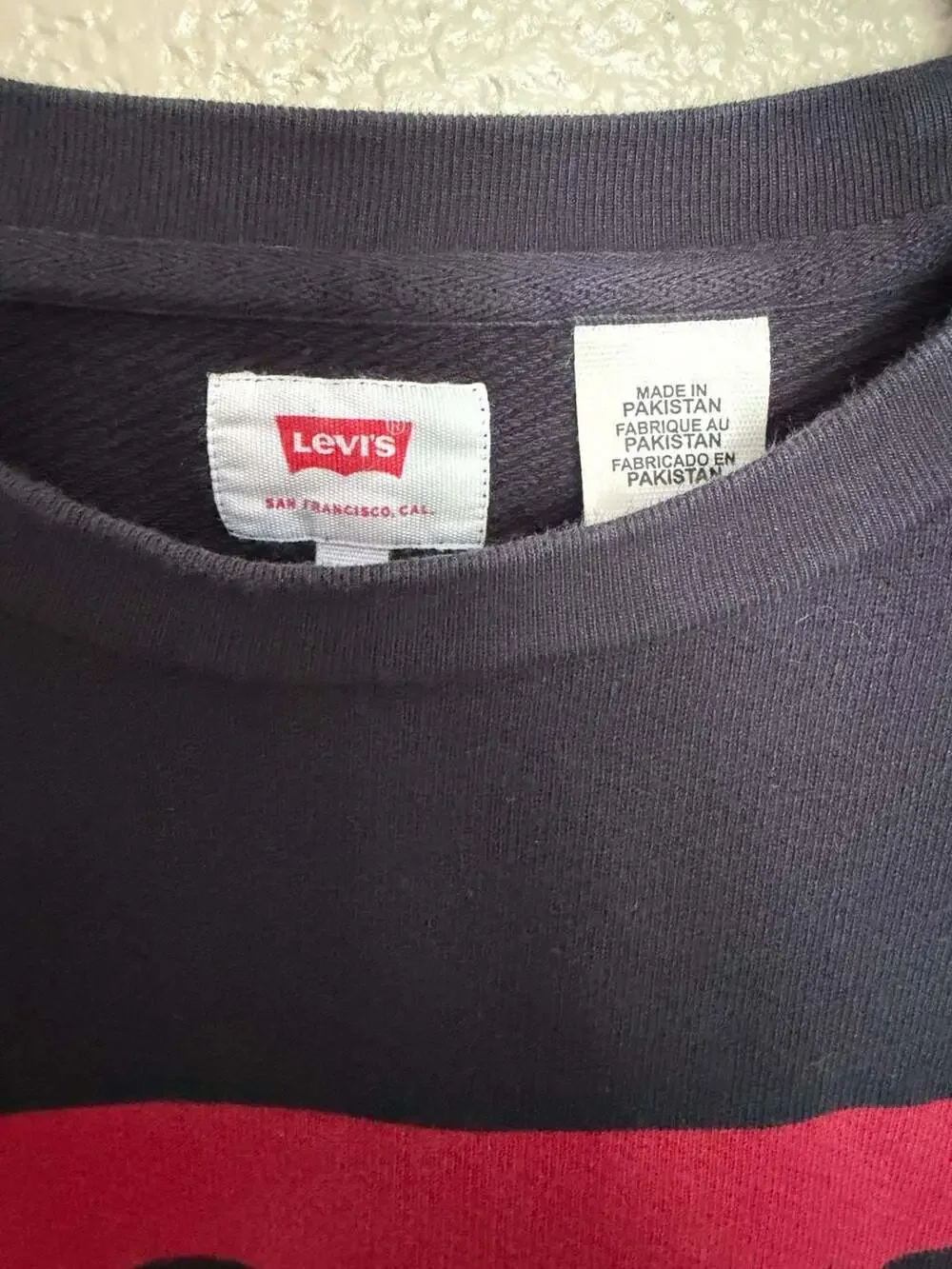 Levi's Mens Classic Batwing Logo Graphic Crewneck Sweatshirt in Black